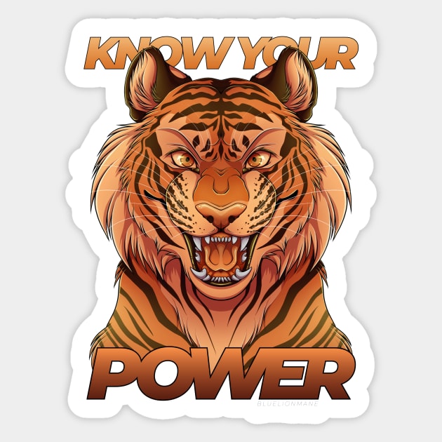 Know your power - Golden Sticker by BlueLionMane